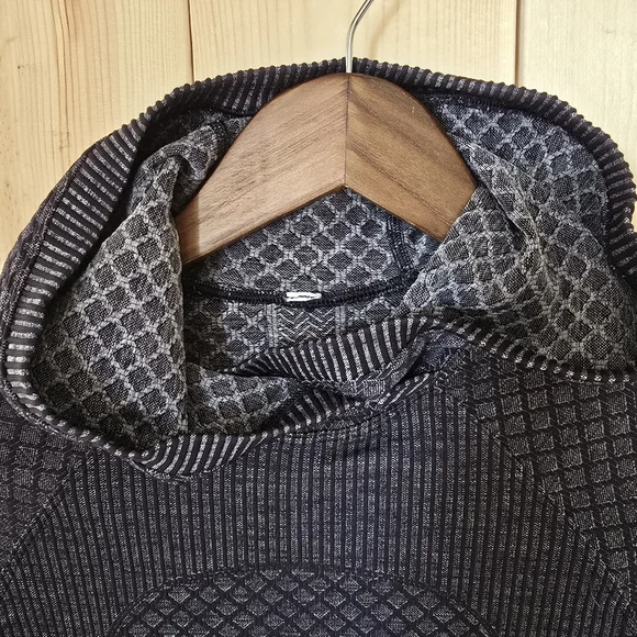 Lululemon Rest Less Dark Grey Strechy Hoodie Size 4 - Picture 5 of 9